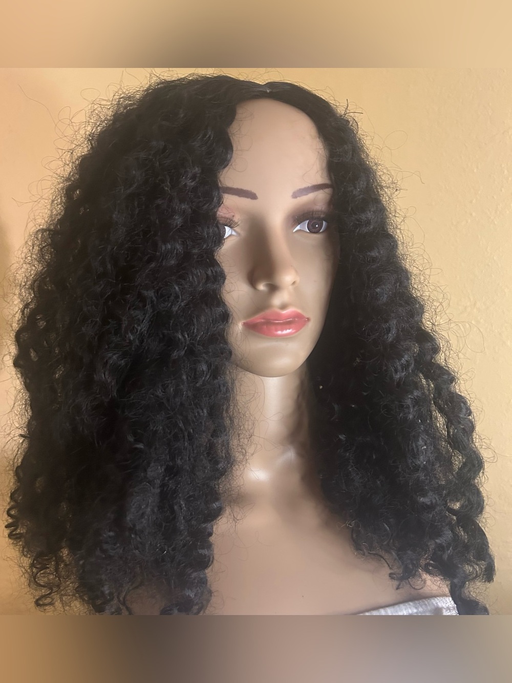 Synthetic Women’s Black Curly Cosplay , Costume Dress Up Wig 18 in